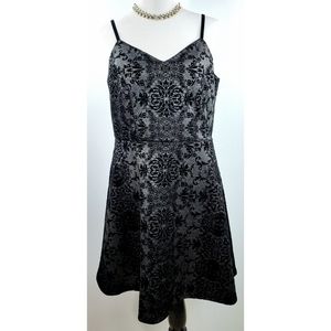 Maurices metallic brocade w/velvet cutouts dress L